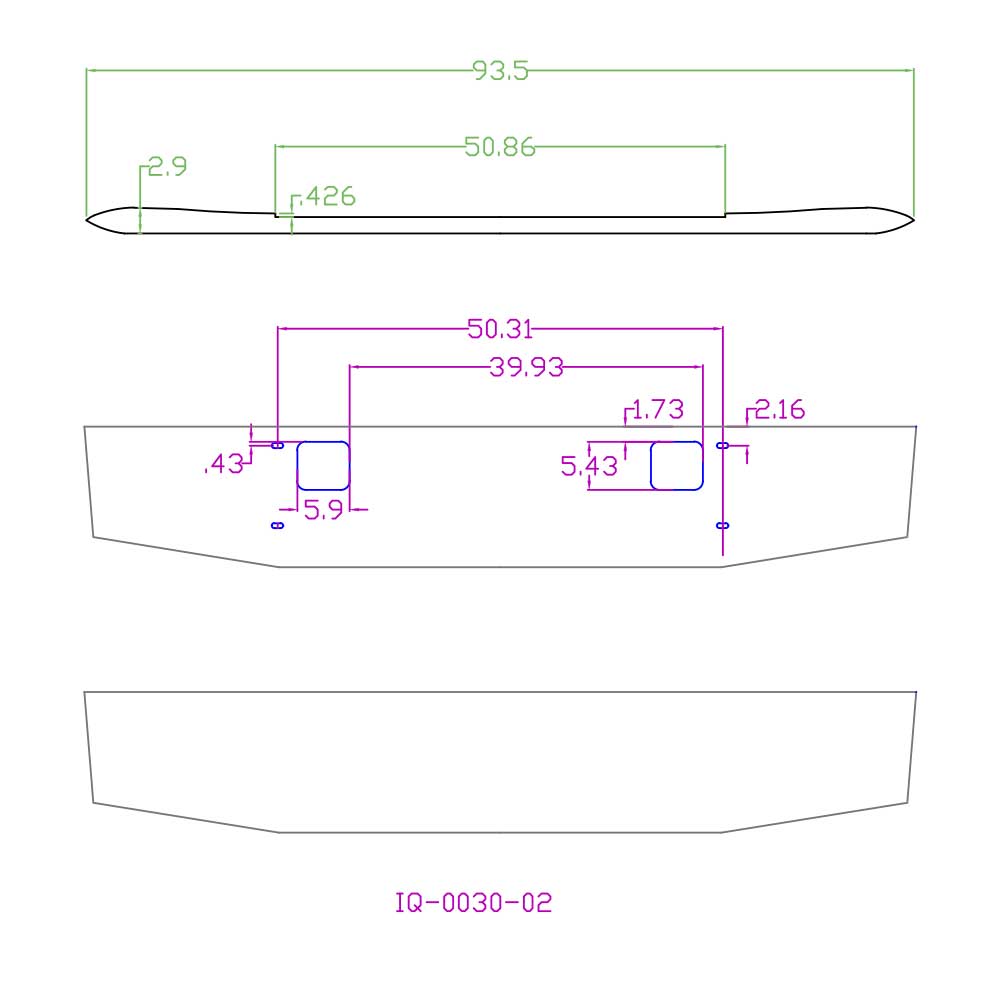 16" WS 47X 2022+ Set Forward Tapered Bumper with Tow Cutouts