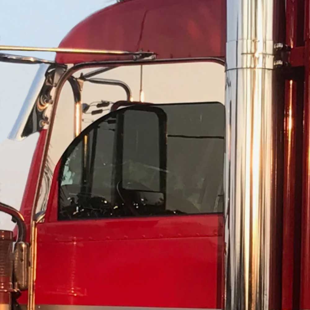 5-1/2" - 12" PB 300 Series with Cab Mounted Mirrors SS Chop Top with Curve