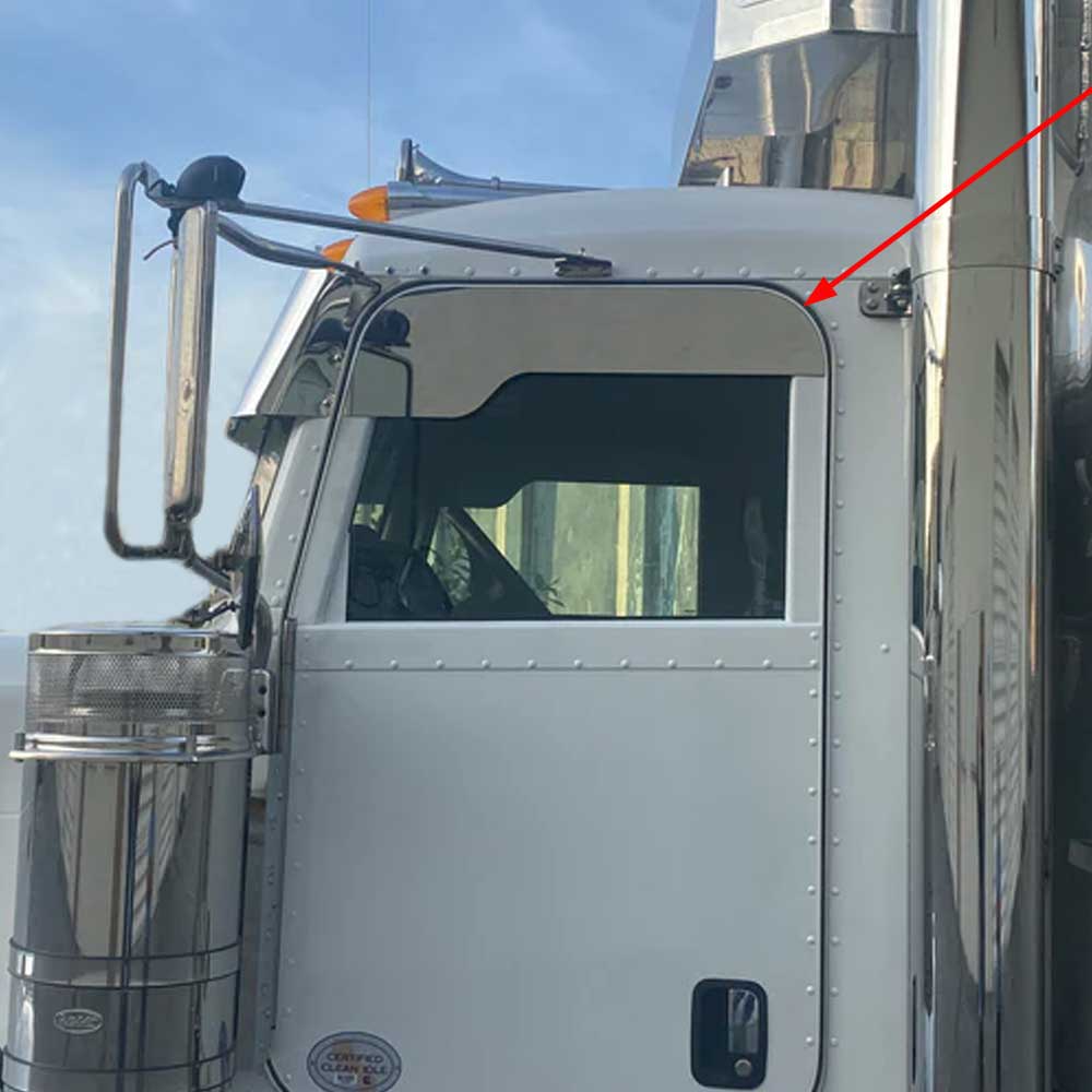 5-1/2" - 8-5/8" PB 300 Series with Cab Mounted Mirrors SS Chop Top Front Step Design