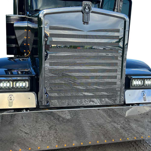 Kenworth W900L stainless steel grill for semi trucks
