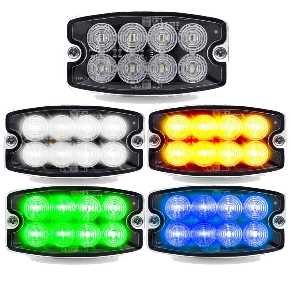 Dual Color Directional LED Eight Diode Slim Surface Strobe Light – Iowa 80