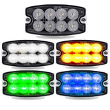 Dual Color Directional LED Eight Diode Slim Surface Strobe Light