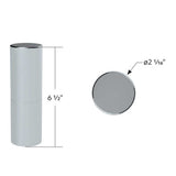 33mm x 6-1/2" Chrome Tall Cylinder Thread-On Nut Cover - 10 PK