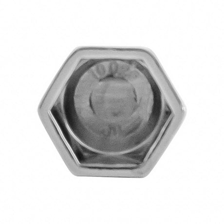 7/16" X 5/8" chrome acorn push-on nut covers - 50 pk, closer view