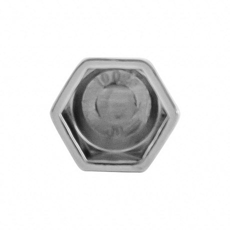 3/8" X 5/8" chrome acorn push-on nut covers - 50 pk, closer view