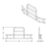 HighwayShield I85 SS Grille Guard, Bracket Kit for 2008-2017 FL Cascadia