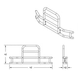 HighwayShield I85 SS Grille Guard, Bracket Kit for Intl LT, Prostar