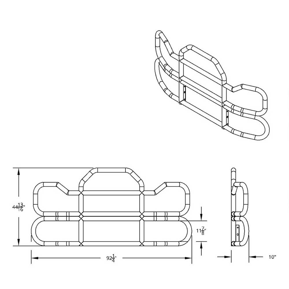 HighwayShield I95 SS Grille Guard, Bracket Kit for 2008-2017 FL Cascadia