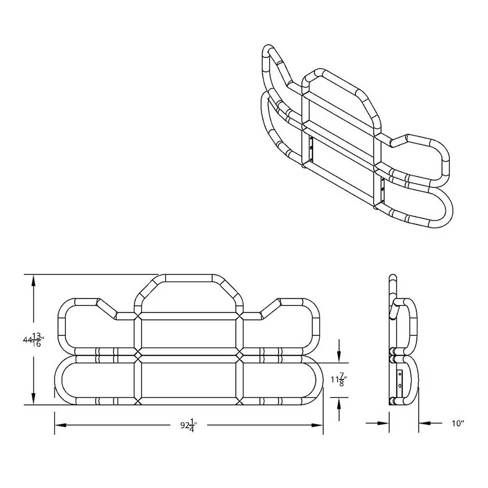 HighwayShield I95 SS Grille Guard, Bracket Kit for 2003-2017 Volvo VNL