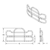 HighwayShield I95 SS Grille Guard, Bracket Kit for 2003-2017 Volvo VNL