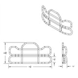 HighwayShield I95 SS Grille Guard, Bracket Kit for International LT, Prostar