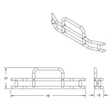 HighwayShield I10 SS Grille Guard, Bracket Kit for Intl LT, ProStar