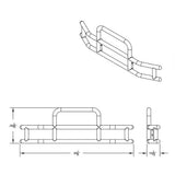 HighwayShield I15 SS Grille Guard, Bracket Kit for 2013-2021 KW T680