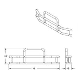 HighwayShield I15 SS Grille Guard, Bracket Kit for PB 579, 587, KW T660