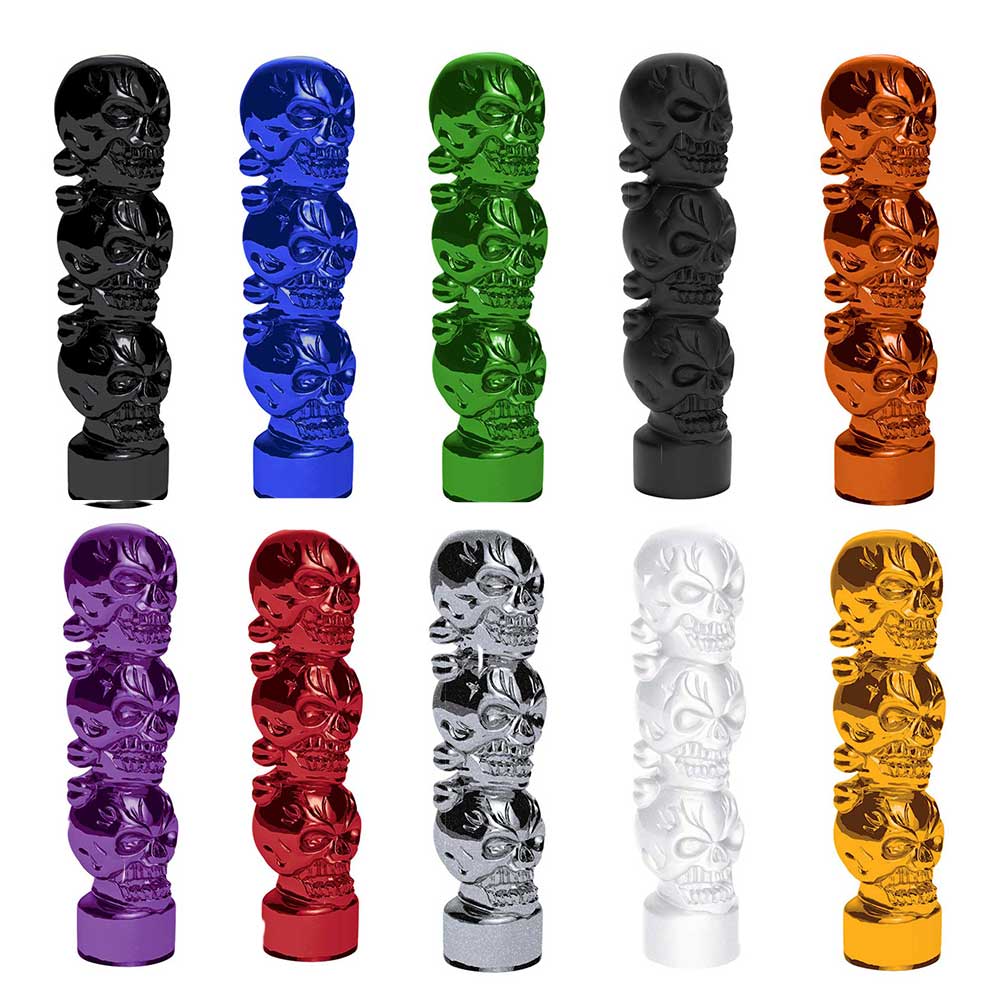 3 Skull 1/2"-13 Candy Color Shifter Knob
