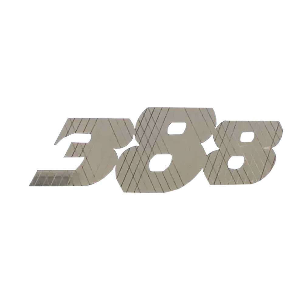 Peterbilt 388 Small Stainless Steel Logo with Diamond Lines