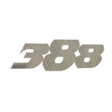 Peterbilt 388 Small Stainless Steel Logo with Diamond Lines