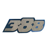 Peterbilt 388 Small Stainless Steel Logo with Diamond Lines