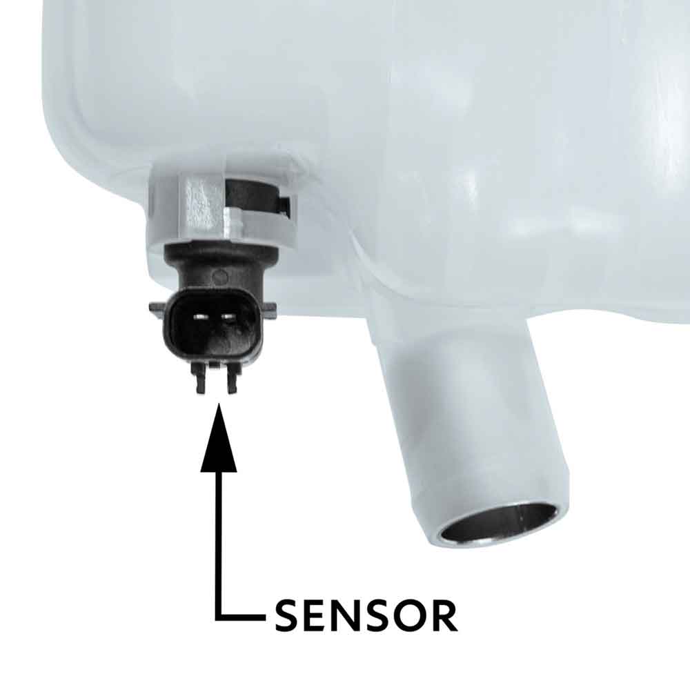 FL Cascadia 2018+ Pressurized Coolant Reservoir, Coolant Level Sensor