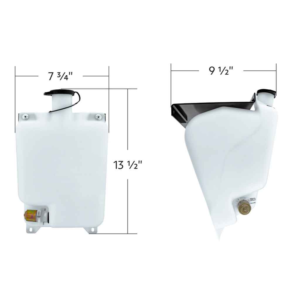 Kenworth C500, T300, T400, T600A, T800, W900 Washer Fluid Reservoir