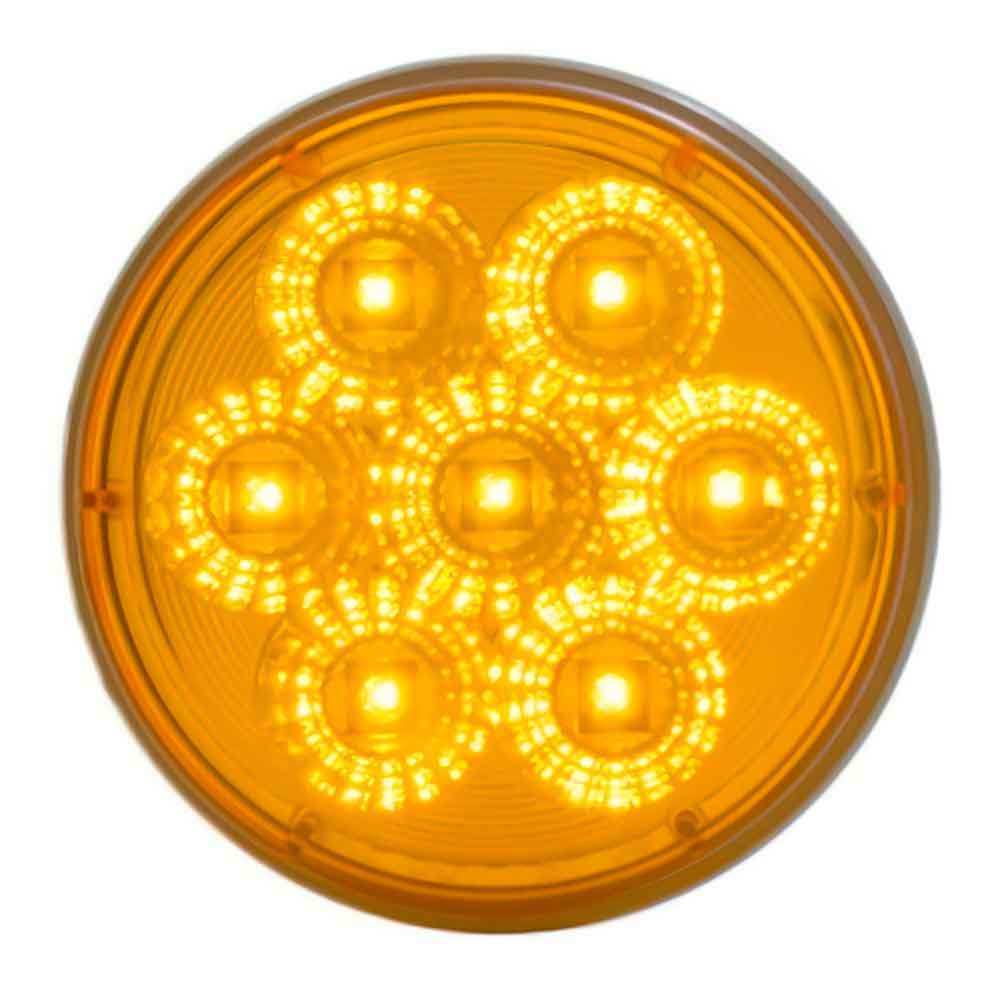 4" Amber 7 LED Reflector Turn Signal Light