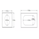 Oval Tail Light Box with Integrated Side Marker