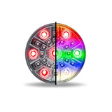 Red/RGB 4" Round Stop, Turn and Tail with 24 LED Lights