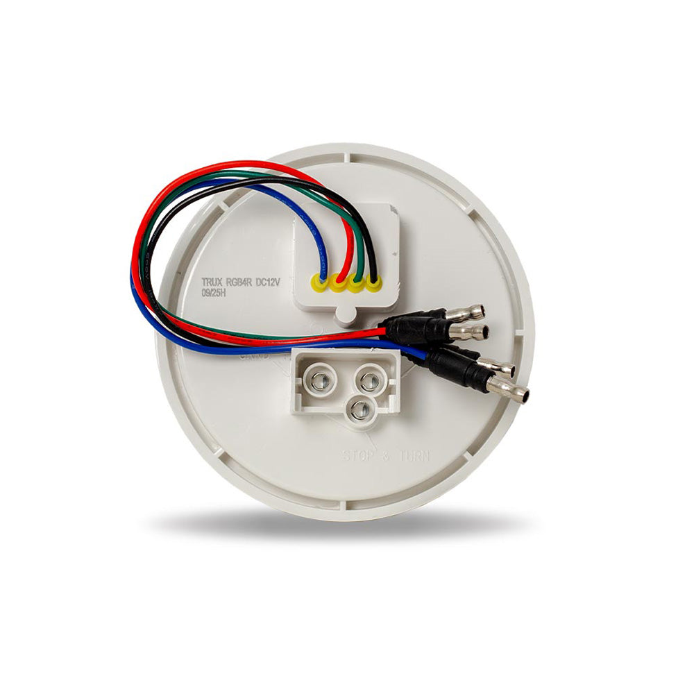 Red/RGB 4" Round Stop, Turn and Tail with 24 LED Lights