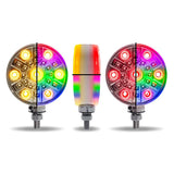 Amber/Red/RGB S/T/T Double Face Light with 54 LEDs