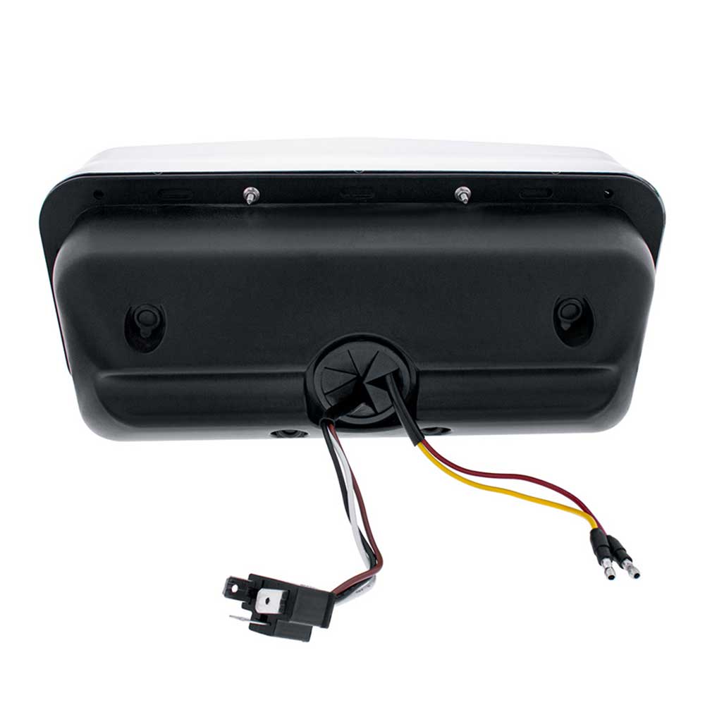 High Power LED Black Inner Housing Headlight w/ Turn Signal, Position Light