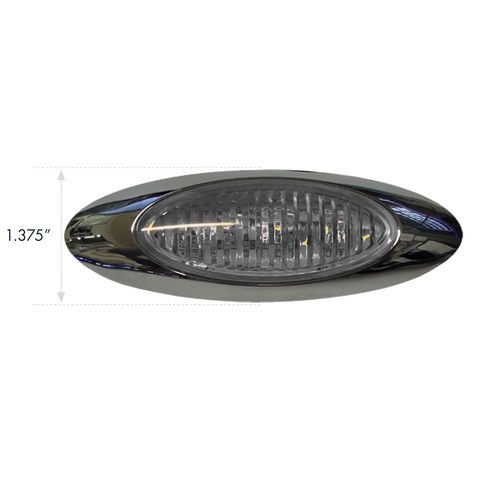 Granite Slim 4"  Marker 3 LED Light with Clear Lens