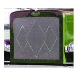 Peterbilt 379, 357, 377, 378, 385 1/4" Circle Triple Diamond Punched Grille Insert