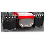 Supreme SS Mud Flap Hangers with Four Clear Watermelon with Red LEDs