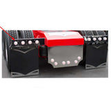 Supreme SS Mud Flap Hangers with Four Clear Watermelon with Red LEDs