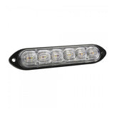 Low Profile Surface Mount Light with Red and Amber Clear Lens