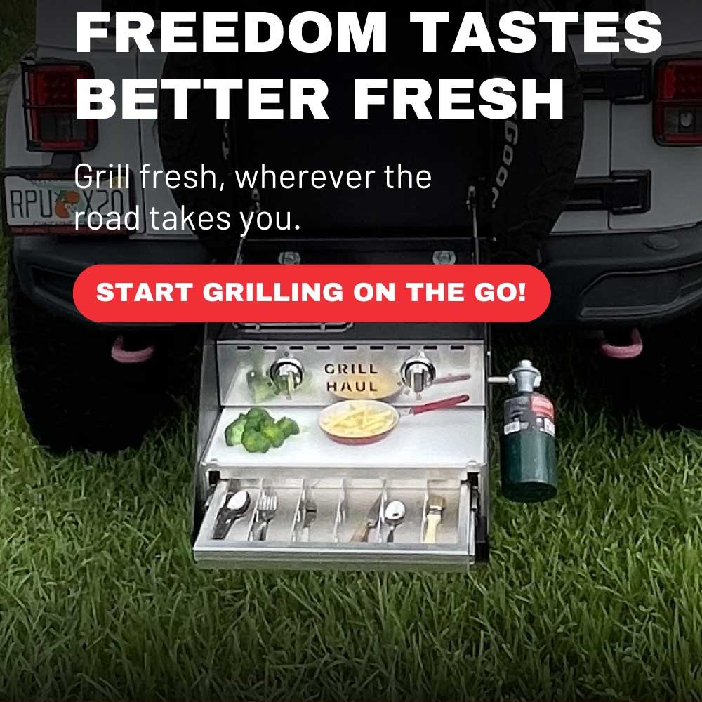 Grillhaul Semi-Truck Portable Propane Aluminum Grill with Diamond Cover