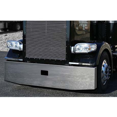 PB 379 stainless steel 20" blind mount tapered boxed end bumper with tow hole