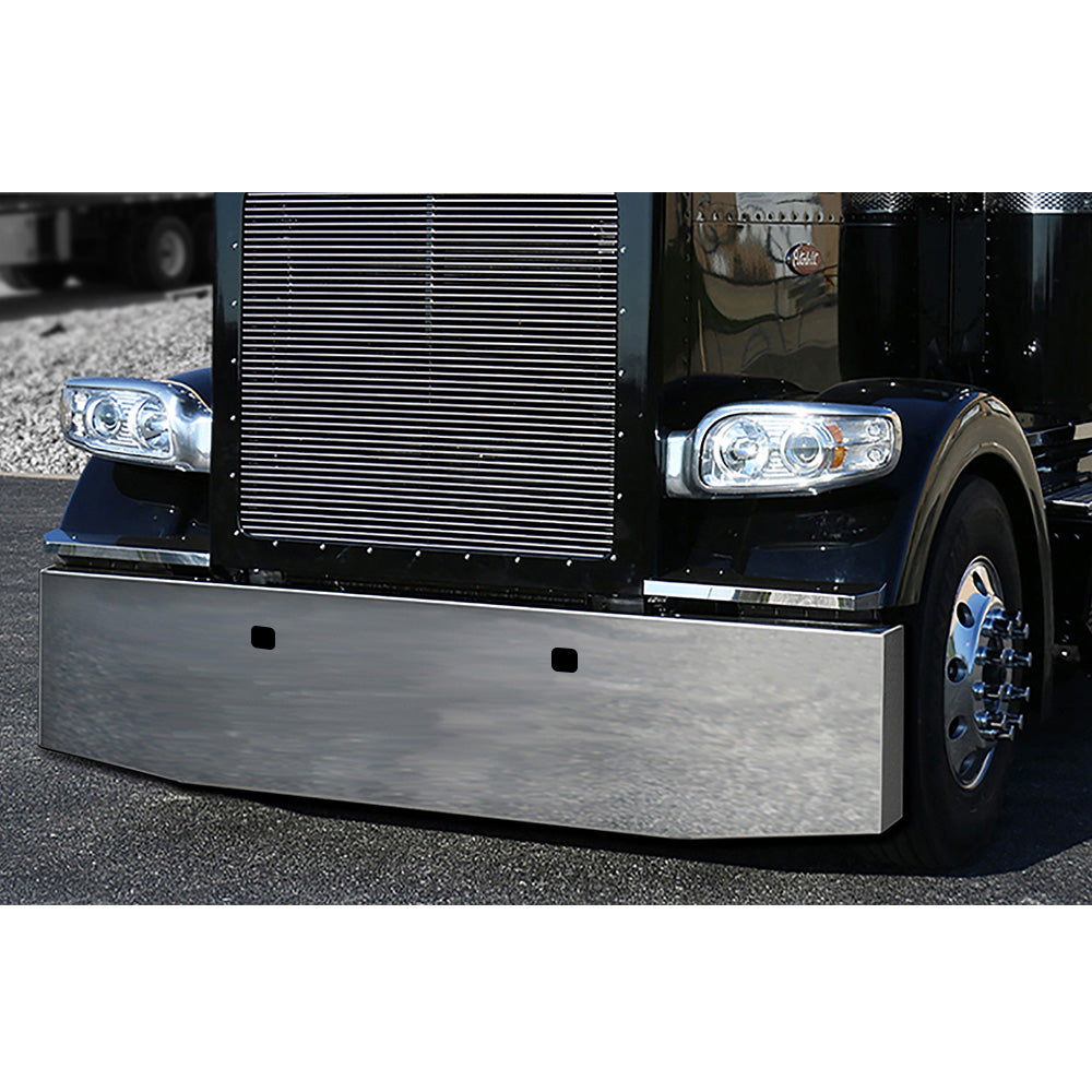 PB 389 Stainless Steel 20" Blind Mount Tapered Boxed End Bumper with Tow Holes