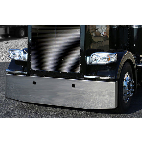 PB 389 stainless steel 20" blind mount tapered boxed end bumper with tow holes