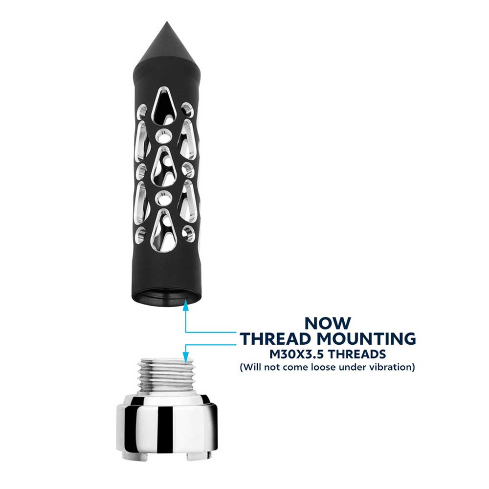 Black Brooklyn Shifter Knob with 9/10 Speed Adapter