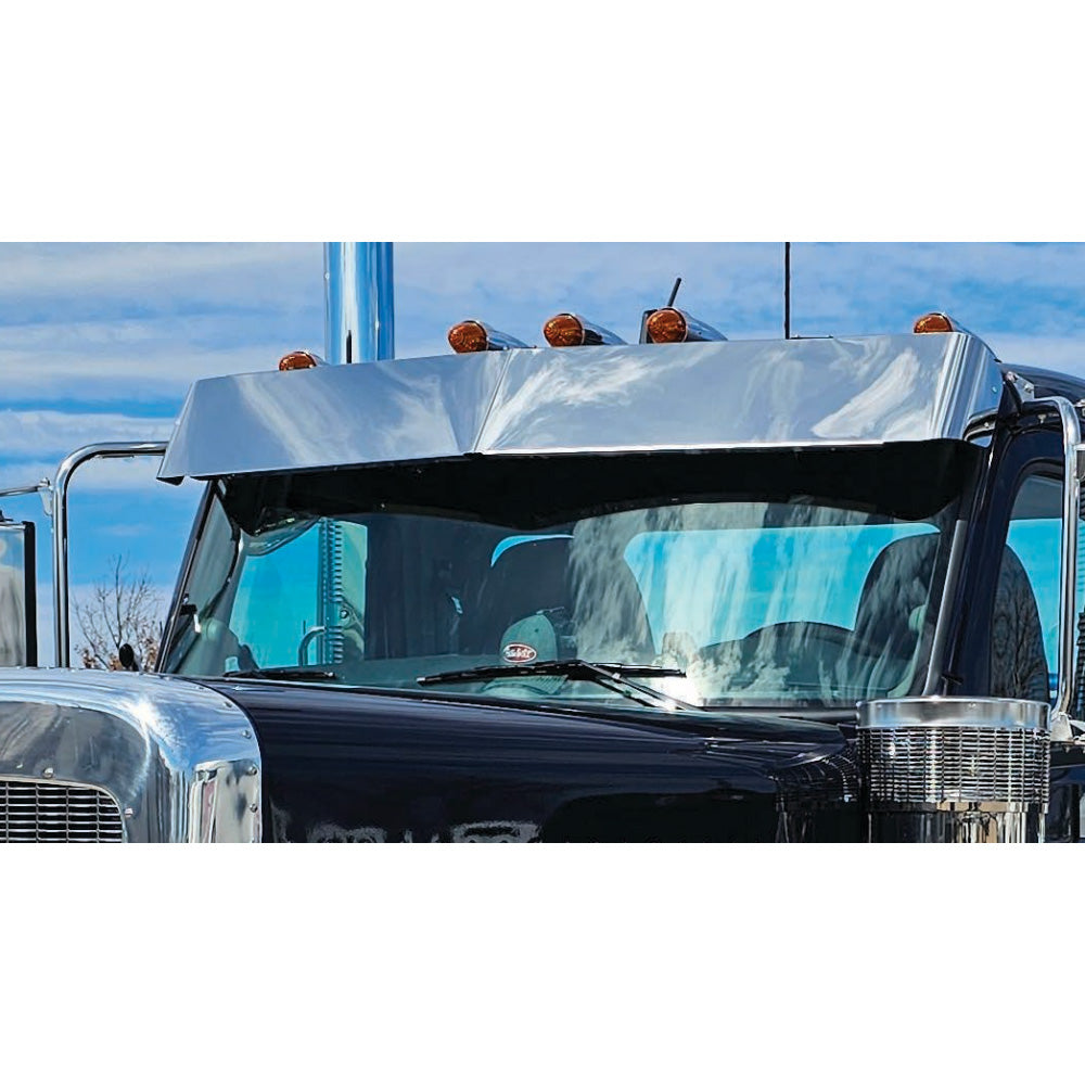 Peterbilt 589 Flat Top 11" Stainless Steel Replacement Visor