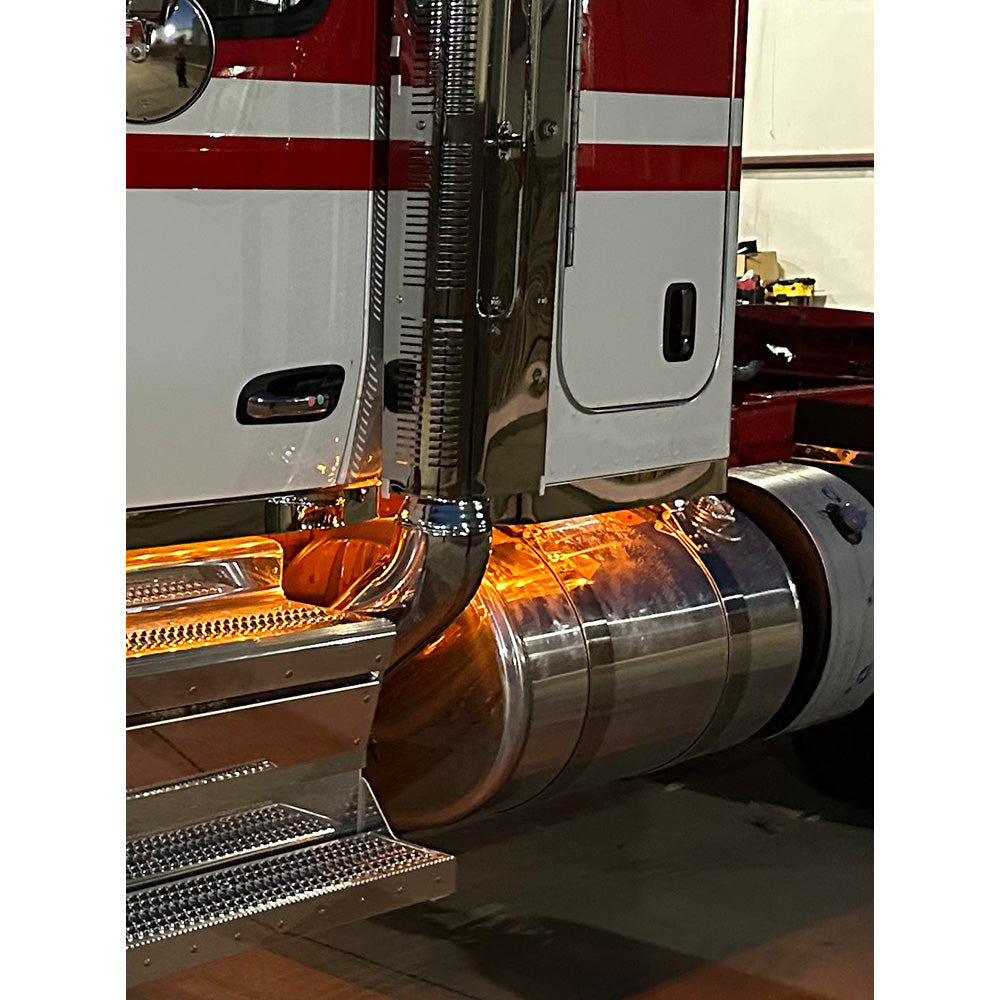 Peterbilt 589 44" Sleeper FX Down Glow 3" Panels with 3/4" Amber Button Lights
