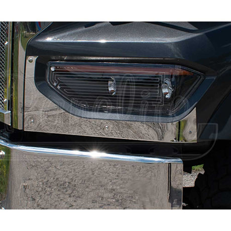 Western Star 47X, 49X set back axle stainless fender guards, close-up