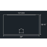 34"L x 18" x 8" Stainless Sunken Frame Tool Box