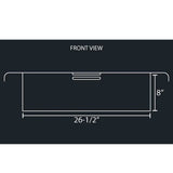34"L x 18" x 8" Stainless Sunken Frame Tool Box