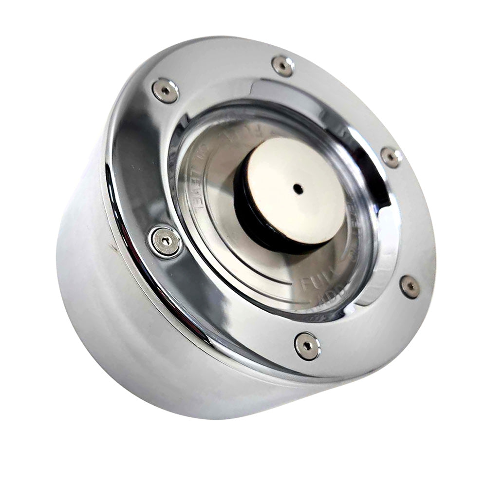 Chrome Plated Billet Aluminum Front Boltless Oil Caps with 4-1/2" Bolt Pattern