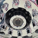 Chrome Plated Billet Aluminum Front Boltless Oil Caps with 4-1/2" Bolt Pattern
