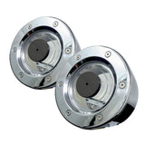 Chrome Plated Billet Aluminum Front Boltless Oil Caps with 4-1/2" Bolt Pattern