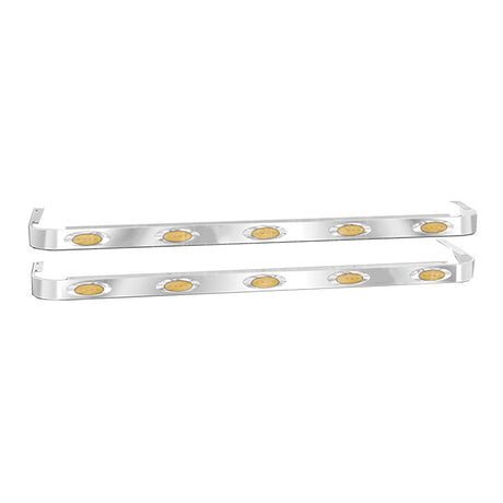 Peterbilt 589 80" sleeper panel with five M1 leds, close-up