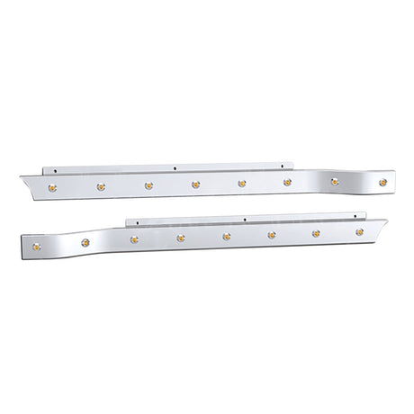 Peterbilt 589 SS cab panels with eight 3/4" leds, close-up